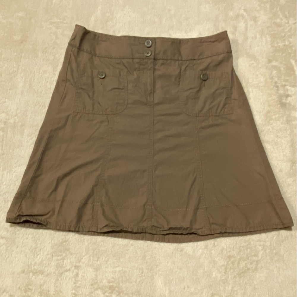 Loft Olive Skirt Y2K A-Line cargo drawstring utility chic granola girl